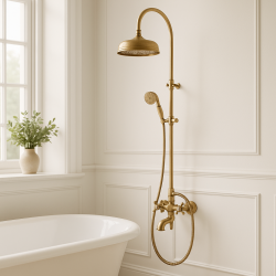 PB Classic Set Bain/ Douche apparent avec tête de douche à effet pluie Bronze 1208855872